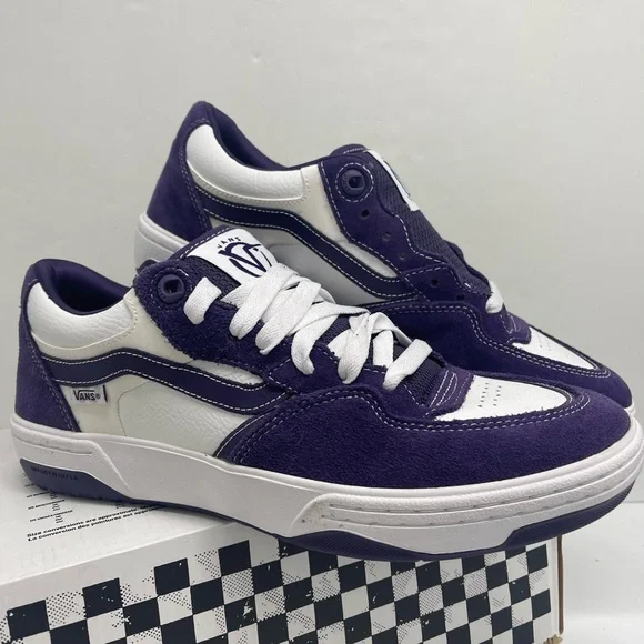 Vans Men's Purple and White Skate Rowan 2PurpleVN000D3SPRP Sneakers